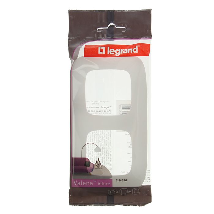 Рамка Legrand Valena Allure 754302, двухместная, белая