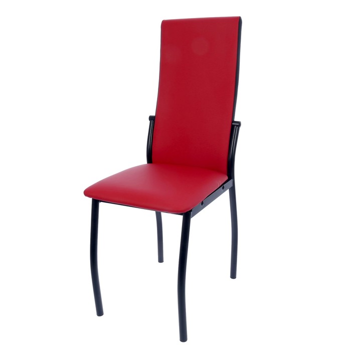 Стул "Шанхай" РАЗБОРНЫЙ, цвет обивки красный, каркас черный