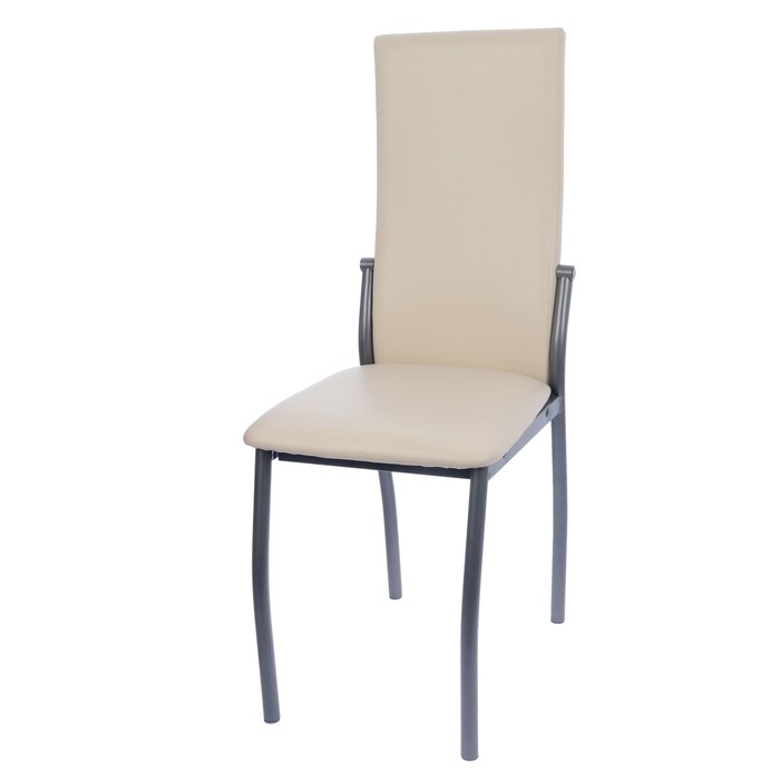 Стул "Шанхай" РАЗБОРНЫЙ, цвет обивки бежевый, каркас серебристый