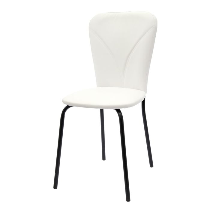 Стул "Роджер 1", цвет обивки белый, каркас черный