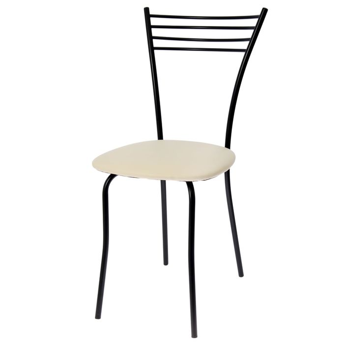Стул "Котура", цвет обивки бежевый, каркас черный