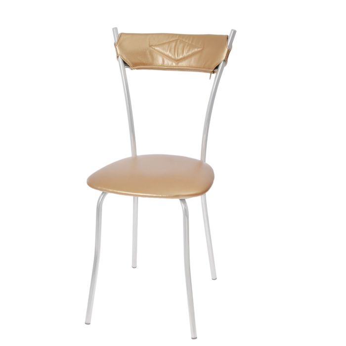 Стул "Котура", цвет обивки золотой, каркас хром