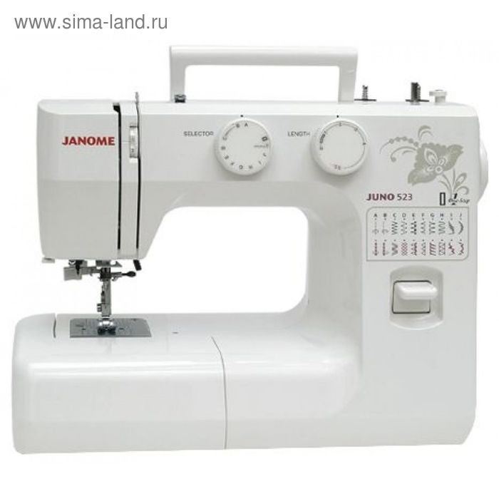 Швейная машина Janome Juno 523, 60 Вт, 23 операций, автомат, белая