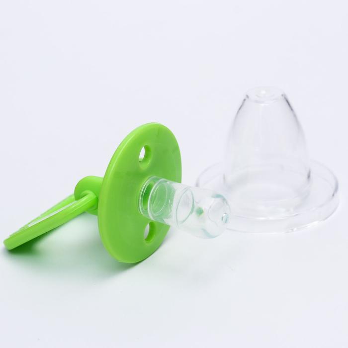 Пустышка силиконовая анатомическая с колпачком, от 0 мес., цвета МИКС