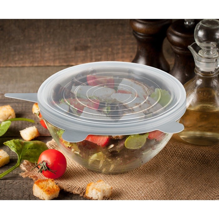 Крышка универсальная для хранения продуктов 15 см "Черепашка", цвета МИКС