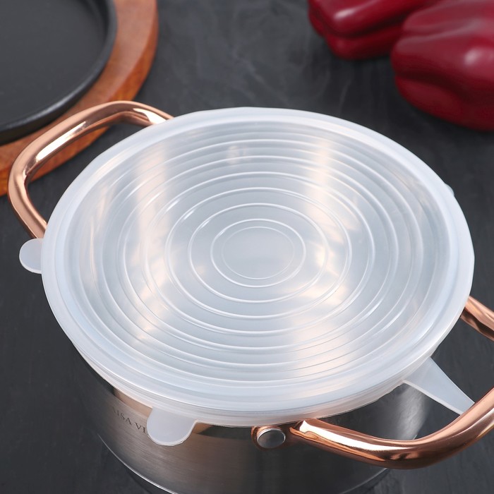 Крышка универсальная для хранения продуктов "Черепашка" 14,5 см