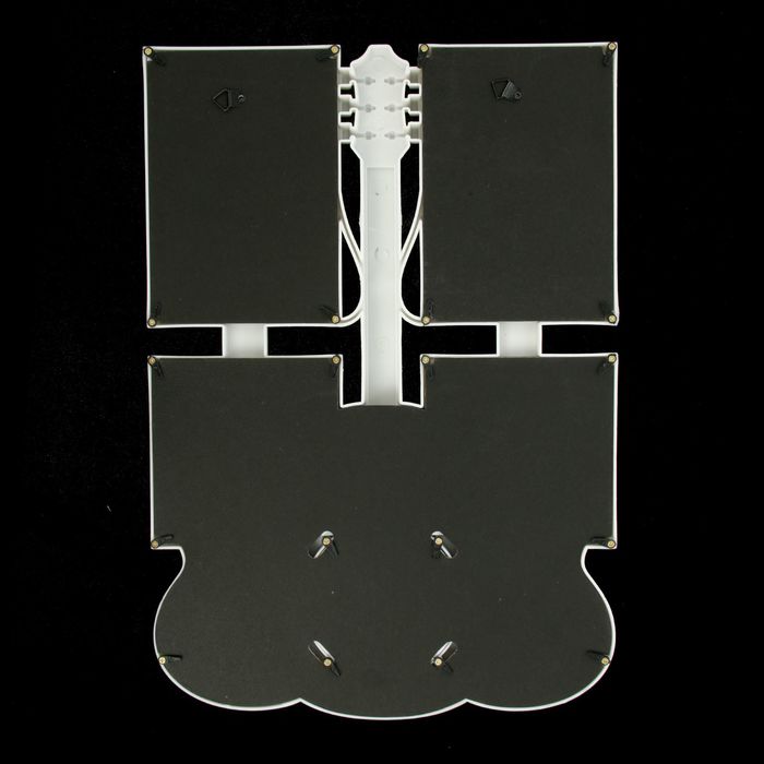 Фоторамка на 5 фото 10х10, 10х15 см "Гитара" белая 30х42х2,5 см