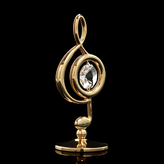 Сувенир «Скрипичный ключ», 3х3,6х7,8 см, с кристаллами Сваровски