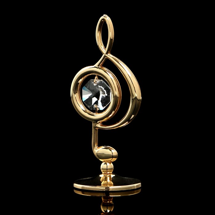 Сувенир «Скрипичный ключ», 3х3,6х7,8 см, с кристаллами Сваровски