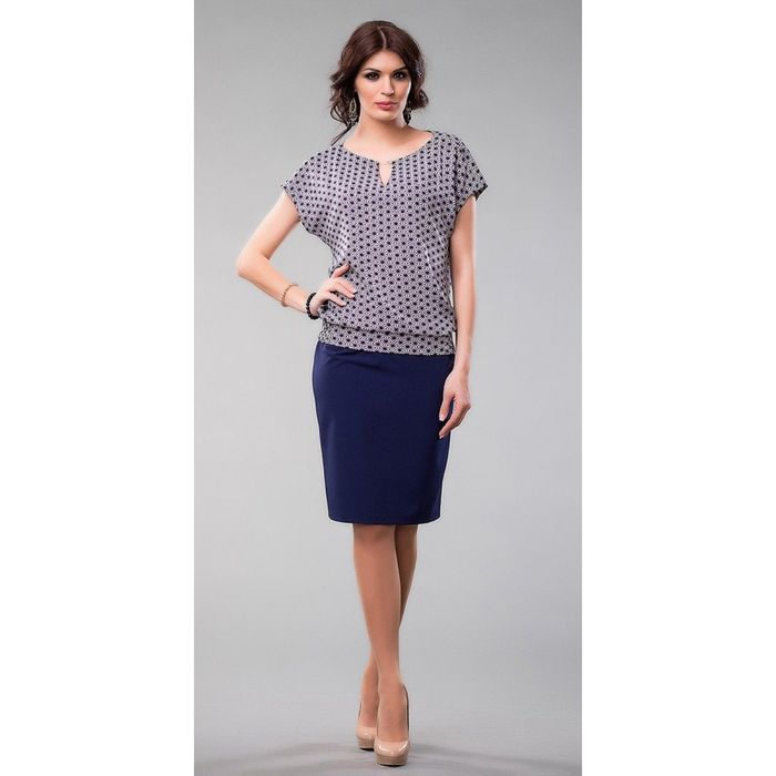 Блуза женская, размер 48, цвет тёмно-синий 206