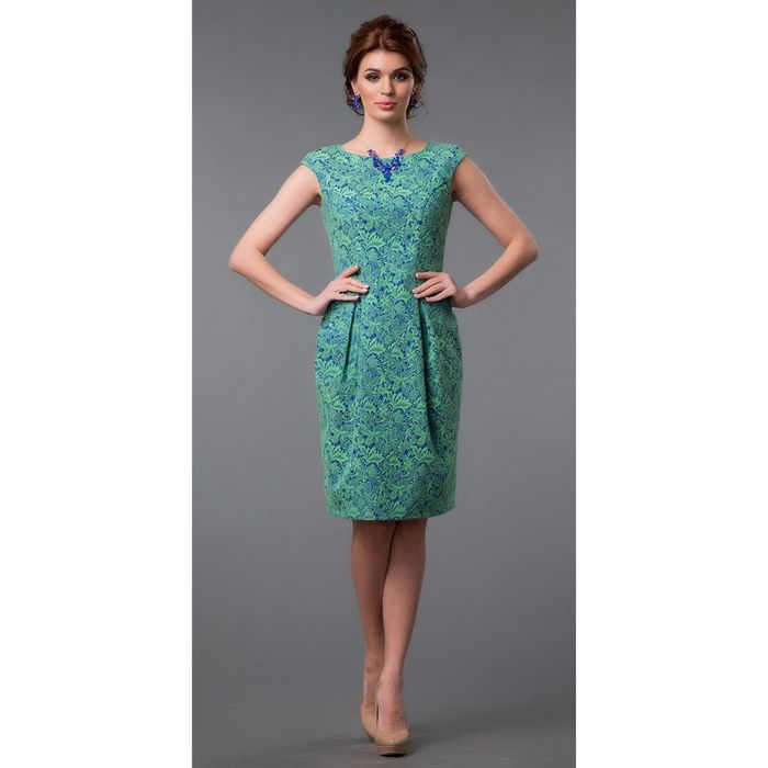 Платье женское, размер 50, цвет зелёный 464-1