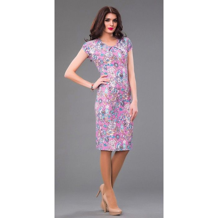 Платье женское, размер 54, цвет розовый 480-1