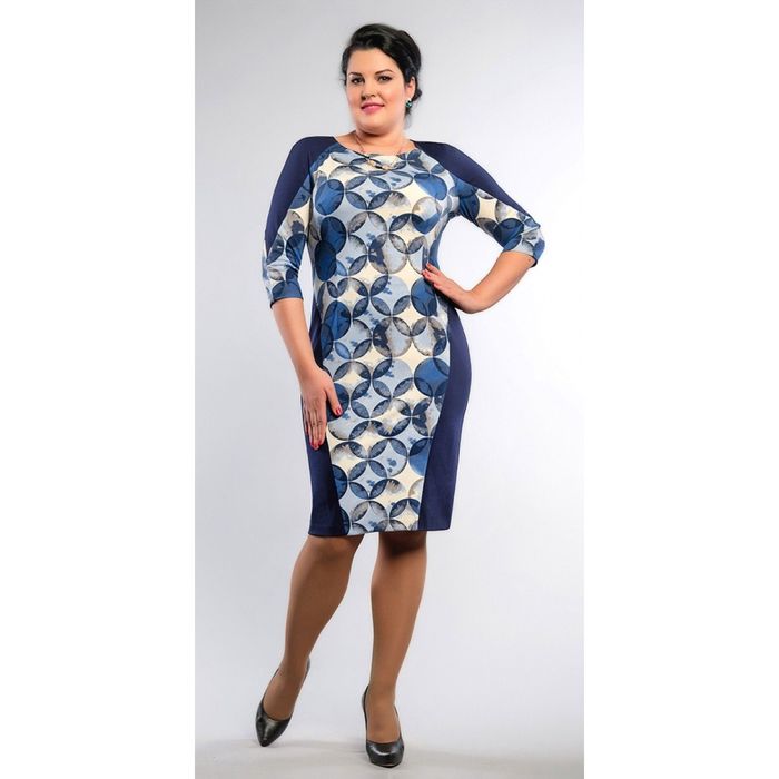 Платье женское, размер 58, цвет синий 4700