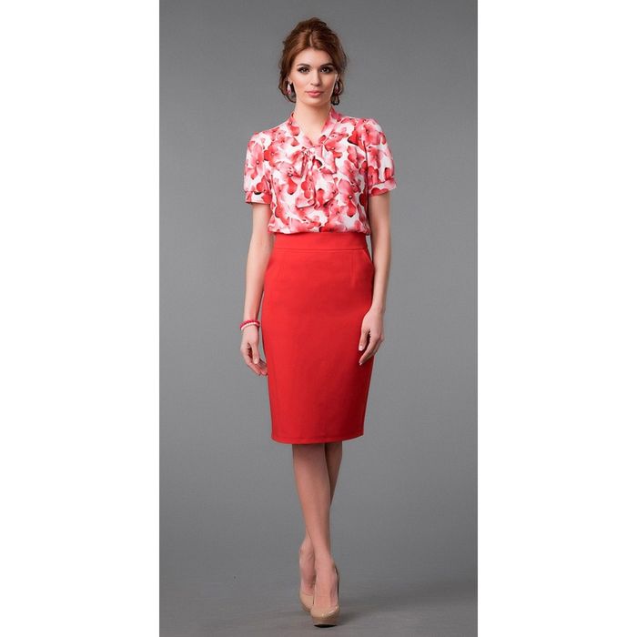 Блуза женская, размер 52, цвет красный 295