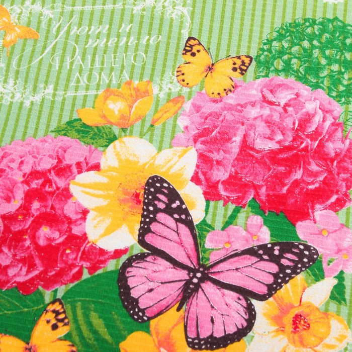 Полотенце вафельное "Уют и тепло Вашего дома"35х60 см,100% хлопок 160 г/м2