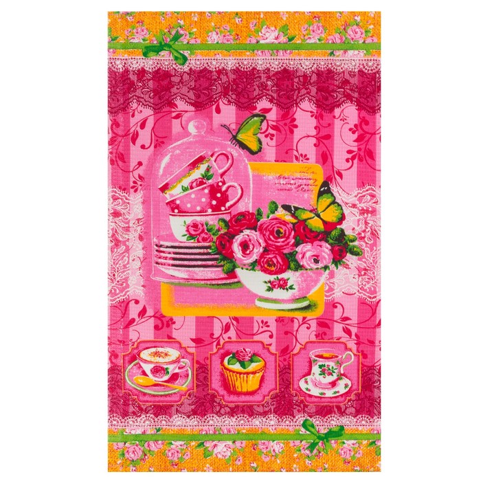 Полотенце вафельное "Шанталь" 35х60 см,100% хлопок 160 г/м2