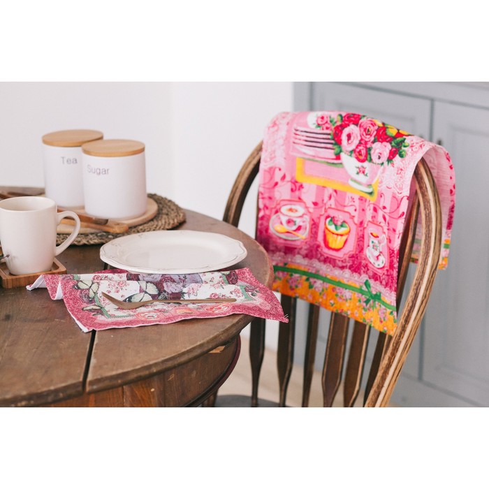 Полотенце вафельное "Шанталь" 35х60 см,100% хлопок 160 г/м2