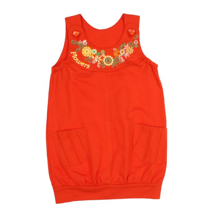 Сарафан для девочки, рост 104 см, цвет оранжевый