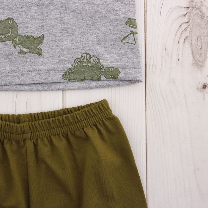 Пижама для мальчика, рост 86 см, цвет серый