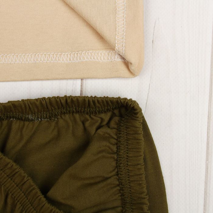 Пижама для мальчика, рост 86 см, цвет молочно-кофейный