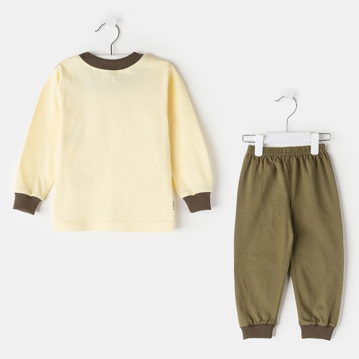 Пижама для девочки, рост 86 см, цвет жёлтый