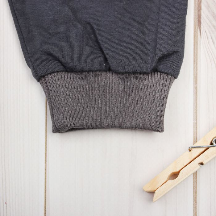 Пижама для мальчика, рост 86 см, цвет серый