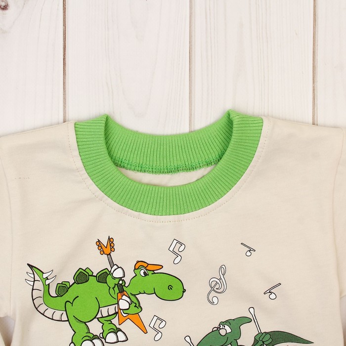 Пижама для мальчика, рост 86 см, цвет салатовый