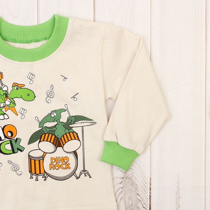 Пижама для мальчика, рост 86 см, цвет салатовый