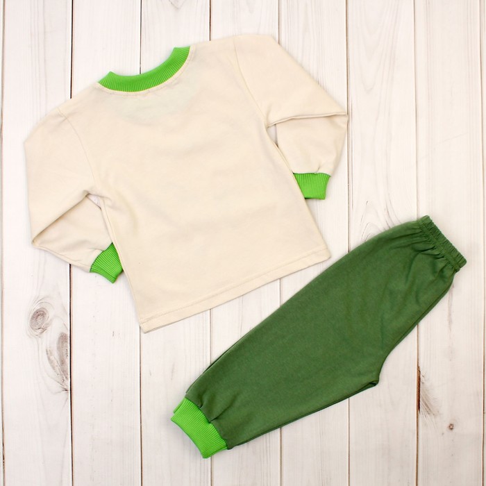 Пижама для мальчика, рост 86 см, цвет салатовый