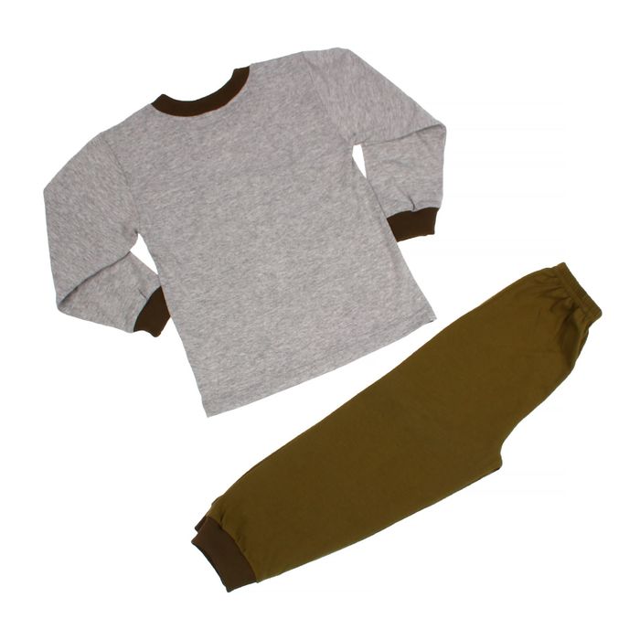 Пижама для мальчика, рост 92 см, цвет серый