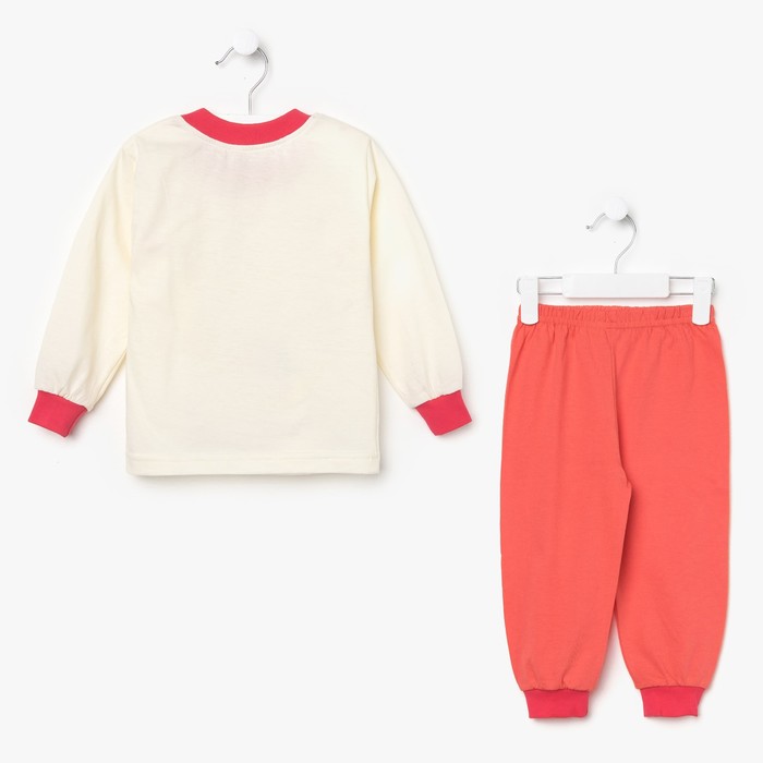 Пижама для девочки, рост 92 см, цвет корралловый