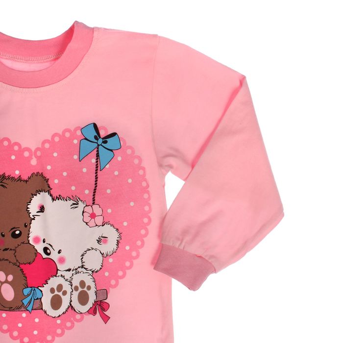 Пижама для девочки, рост 92 см, цвет розовый