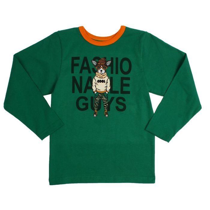 Джемпер для мальчика, рост 128 см, цвет зелёный