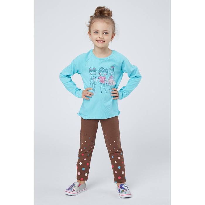 Легинсы для девочки, рост 98 см, цвет коричневый