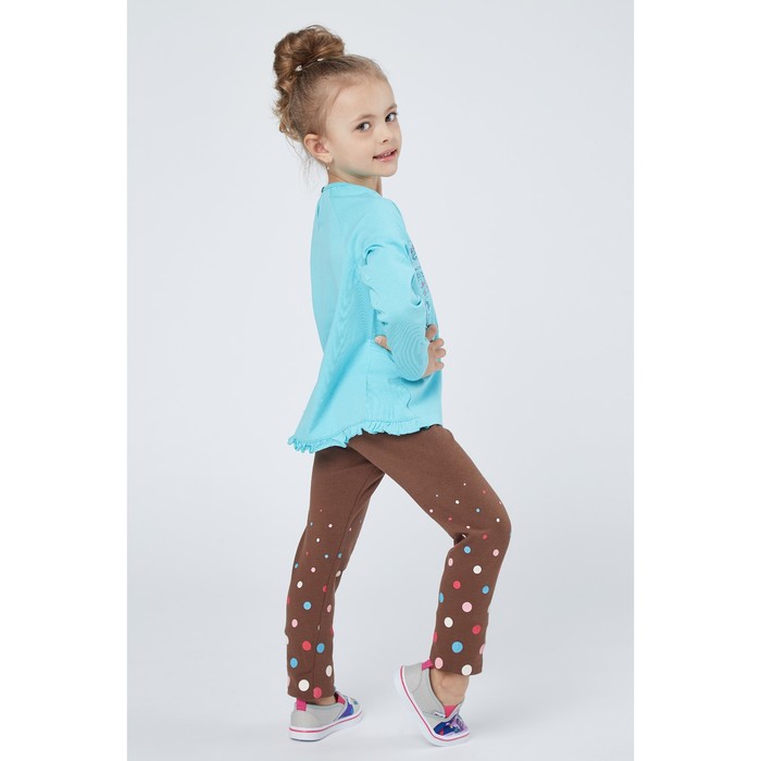 Легинсы для девочки, рост 104 см, цвет коричневый