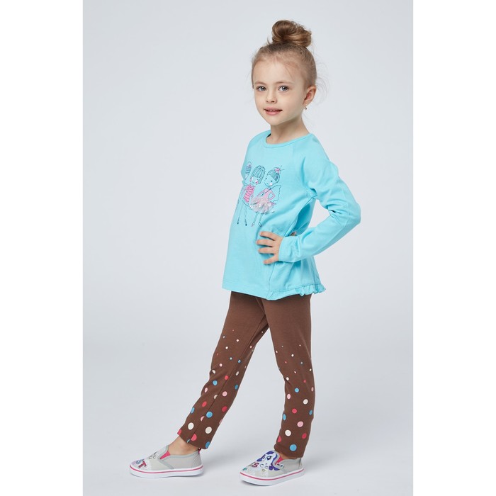 Легинсы для девочки, рост 110 см, цвет коричневый