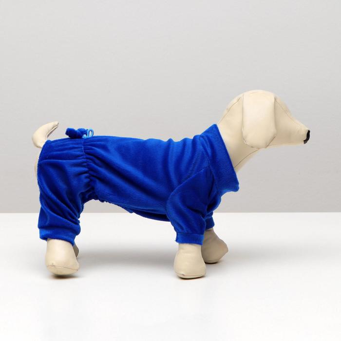 Комбинезон велюр, размер XS (ДС 19см, ОШ 22-24см, ОГ 30см) МИКС ЦВЕТОВ