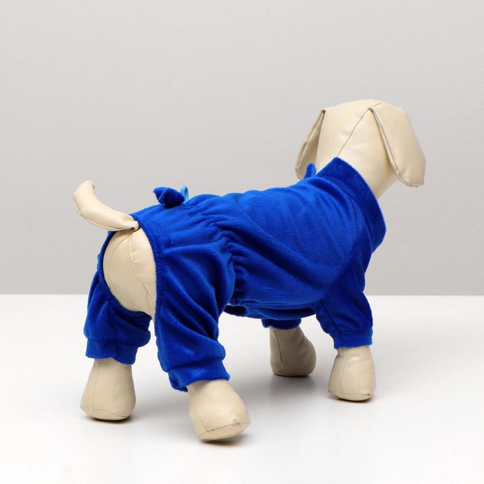 Комбинезон велюр, размер XS (ДС 19см, ОШ 22-24см, ОГ 30см) МИКС ЦВЕТОВ