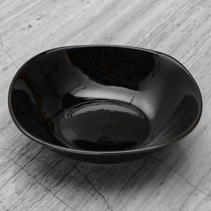 Тарелка 0,55 л, глубокая, тёмно-серая