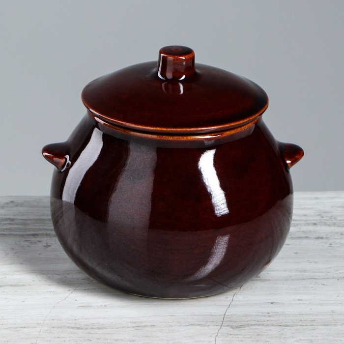 Горшок для запекания 0,6 л, коричневый