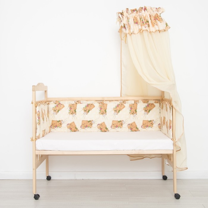 Комплект в кроватку "Спящие мишки" (2 предмета), цвет бежевый 15152