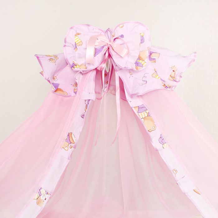 Комплект в кроватку "Мишки с мёдом" (7 предметов), цвет фиолетовый 72/1