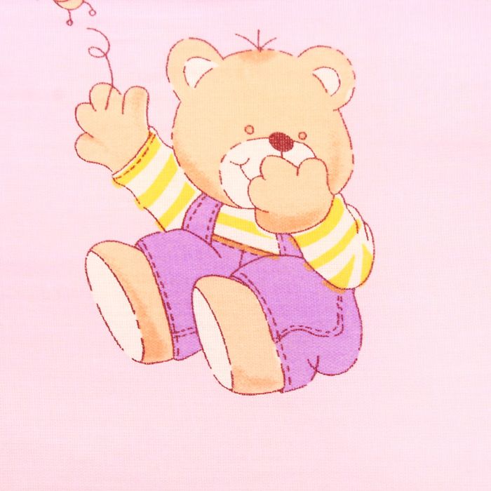 Комплект в кроватку "Мишки с мёдом" (7 предметов), цвет фиолетовый 72/1