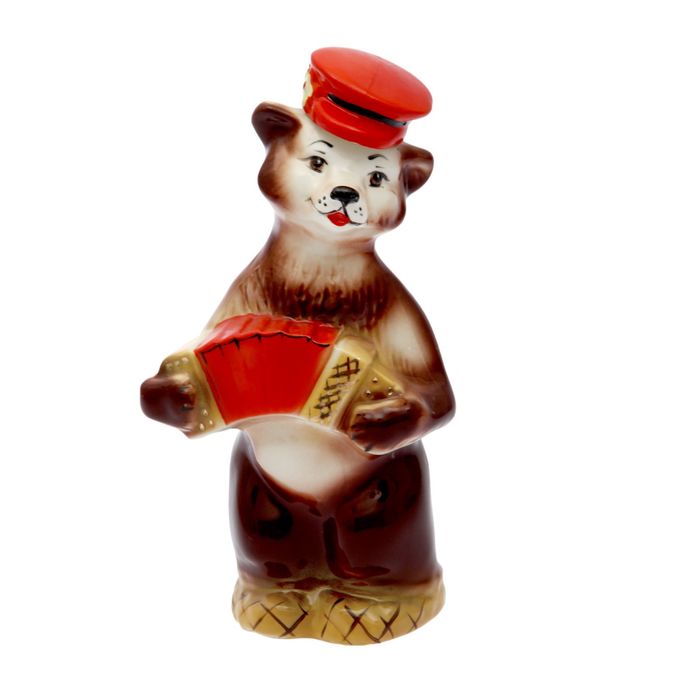 Штоф сувенирный "Мишка с гармошкой"