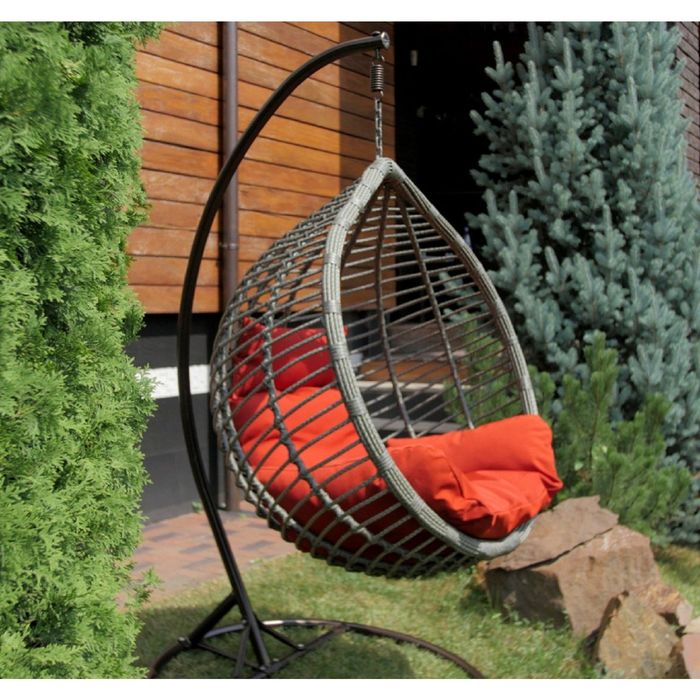 Подвесное плетеное кресло АКАПУЛЬКО на каркасе