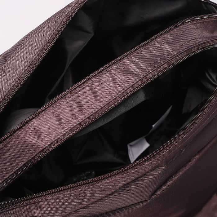 Сумка молод 815 Школьник 36*12*28, 2 отдела на молнии, 2 н/кармана, черный/коричневый