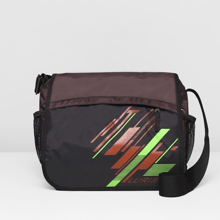 Сумка молод 814 Школьник 36*12*28, 2 отдела на молнии, 2 н/кармана, коричневый/черный