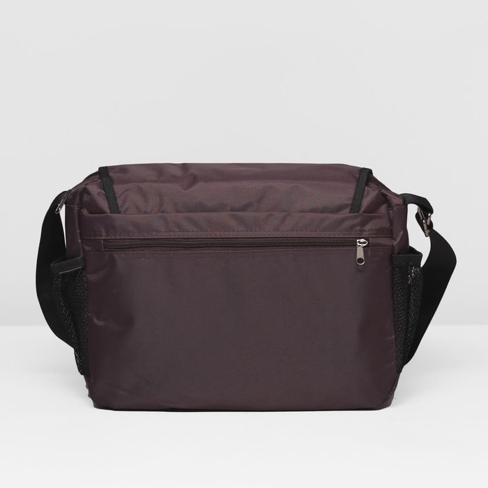 Сумка молод 814 Школьник 36*12*28, 2 отдела на молнии, 2 н/кармана, коричневый/черный