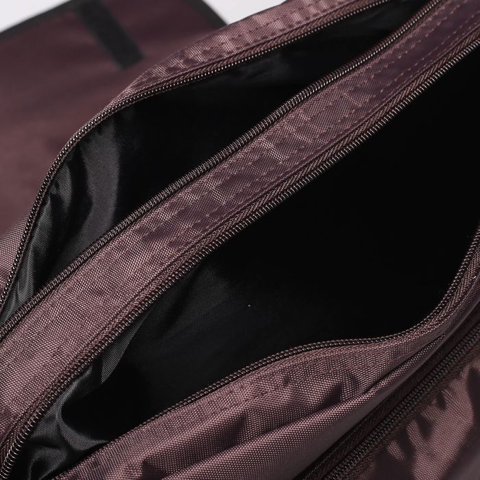 Сумка молод 814 Школьник 36*12*28, 2 отдела на молнии, 2 н/кармана, коричневый/черный