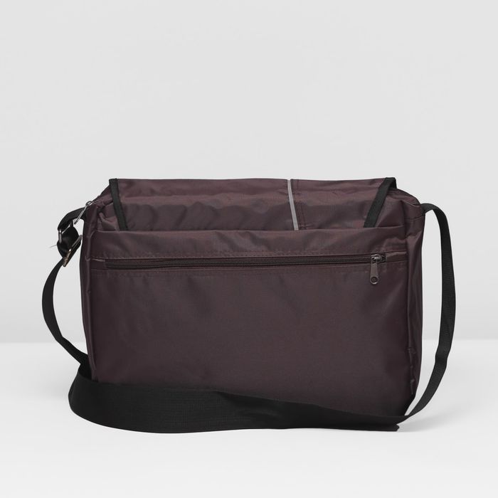 Сумка молод 802 Школьник 36*12*28, 2 отдела на молнии, 3 н/кармана, коричневый/черный